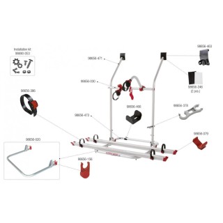 2 - Fiamma Snap Clamp KIT Diâmetro 30mm para Rack de Bicicleta Campista